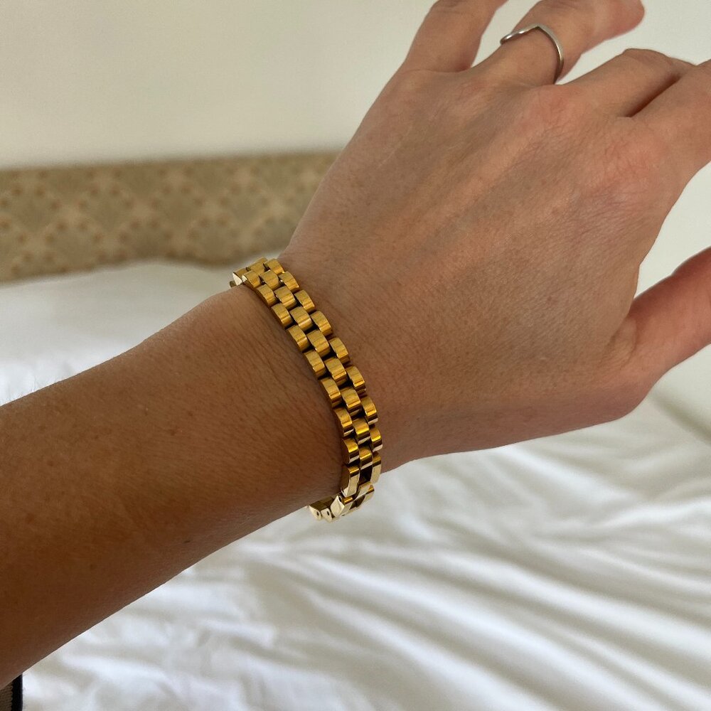 Madewell Watch Chain Bracelet - Gold plated stainless steel